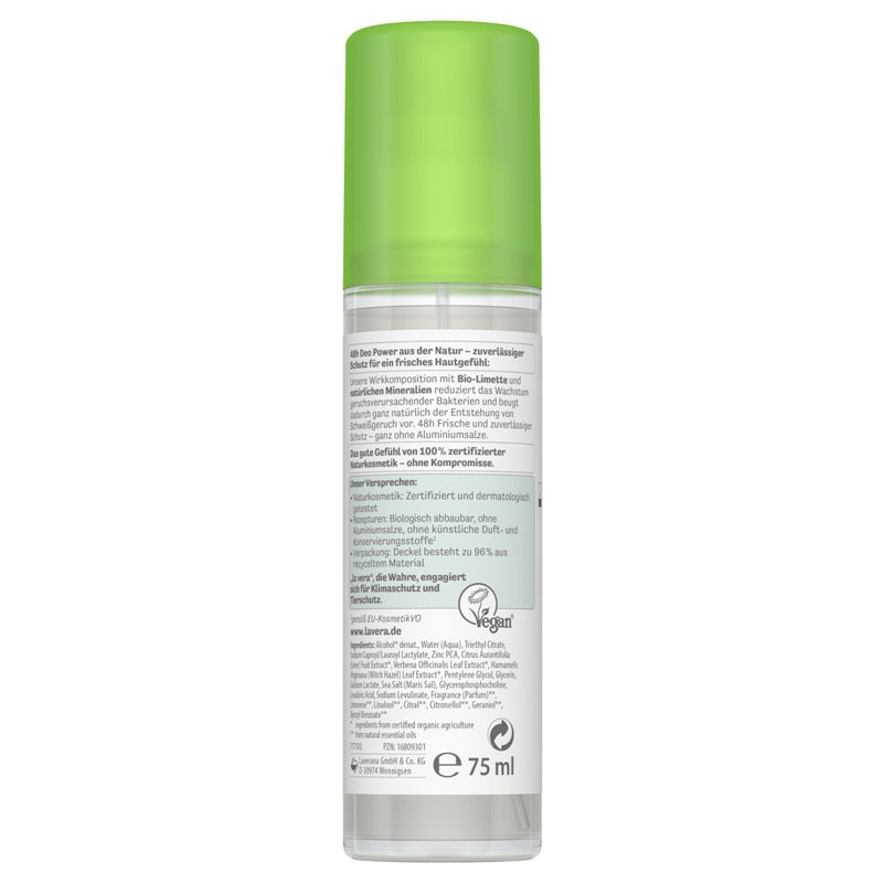 Refresh BIO 48h Lime Spray Deodorant – 75 ml – Lavera