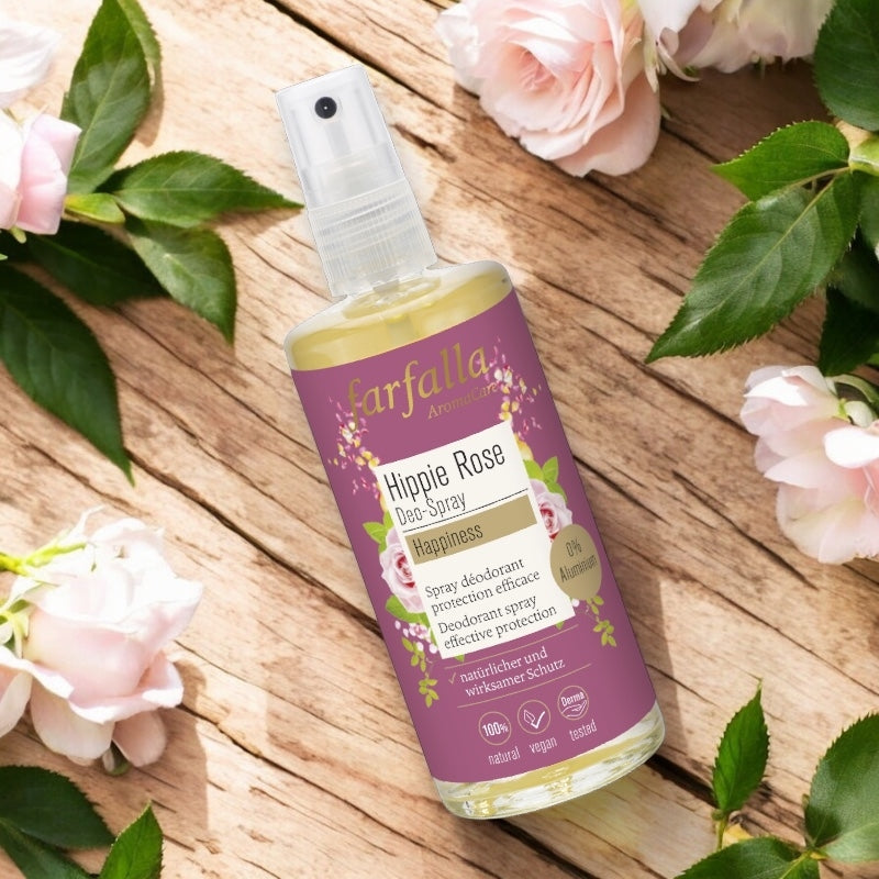 Bio-Deospray in Rosa, Iris, Vanille &amp; Orange – 100 ml – Farfalla