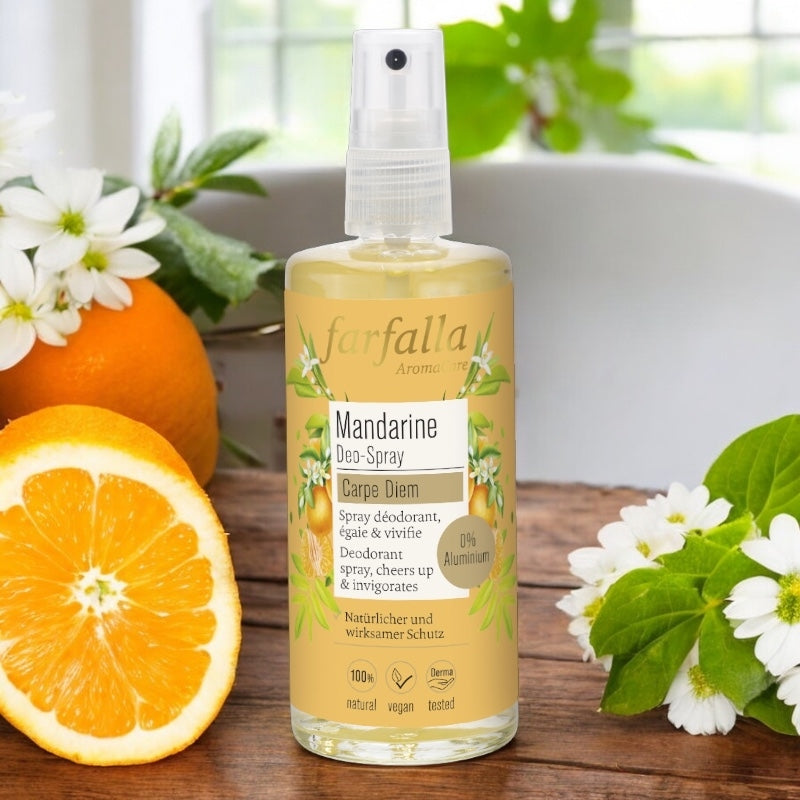 Bio-Zitrus-Frische-Deospray mit Mandarine – 100 ml – Farfalla