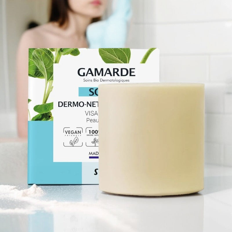 Dermo-nettoyant solide visage & yeux BIO argile blanche Gamarde 48ml