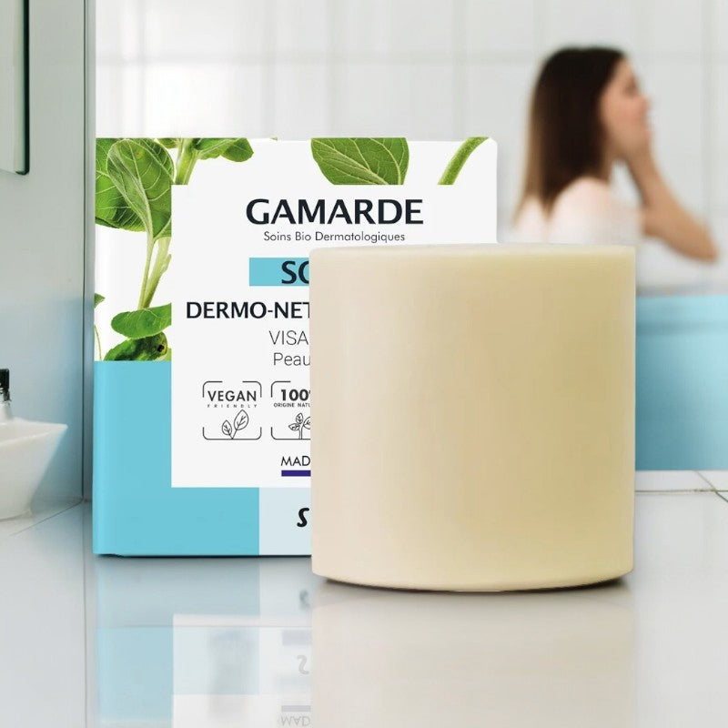 Gamarde Bio-Festes Reinigungsgel für Gesicht und Augen mit weißer Tonerde 48 ml