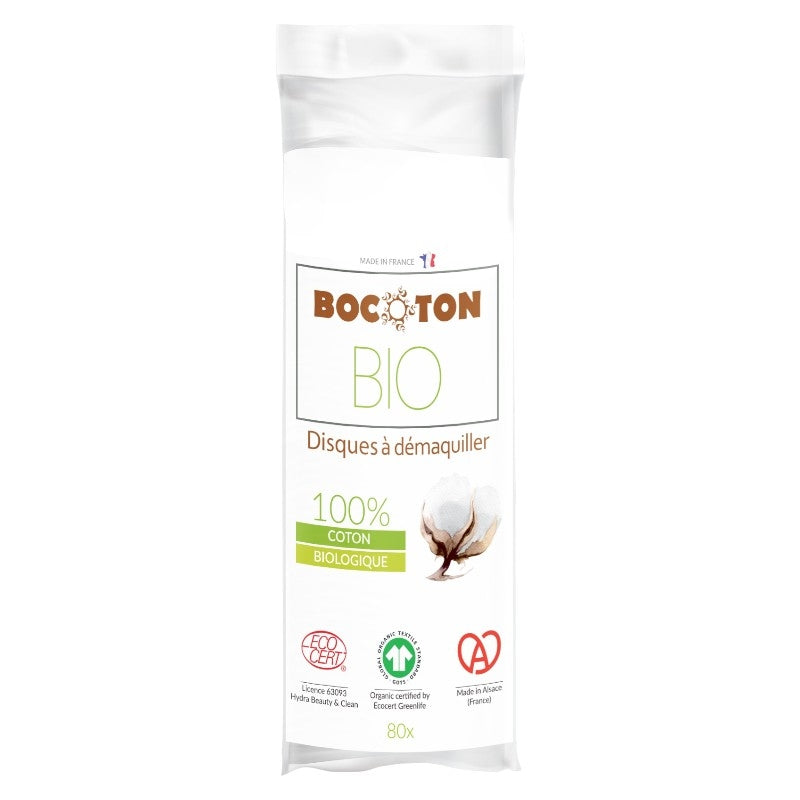Make-up-Entferner-Pads aus Bio-Baumwolle – 80 Stück – Bocoton