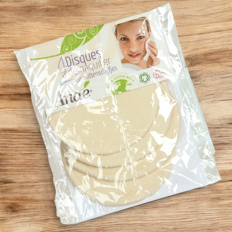 Waschbare Make-up-Entferner-Pads aus Bio-Baumwolle – 4 Stück – Anaé
