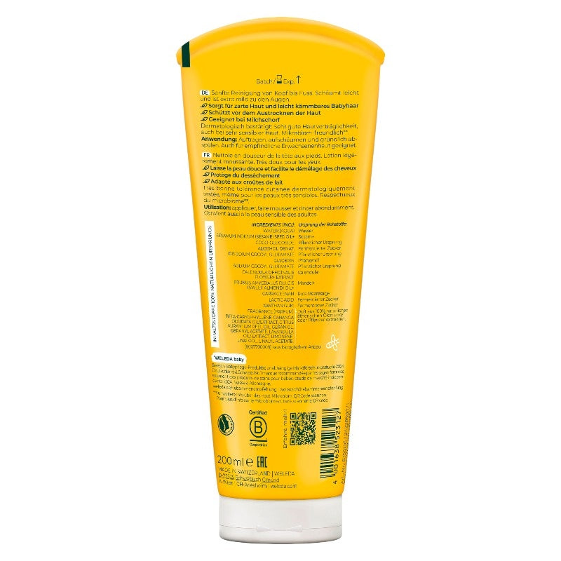 Bio-Calendula-Babydusche &amp; Shampoo – 200 ml – Weleda