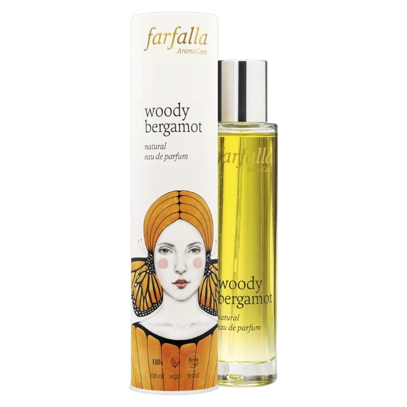 Bio-Eau de Parfum mit holziger Bergamotte – 50 ml – Farfalla