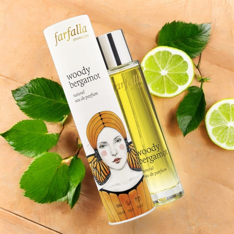 Bio-Eau de Parfum mit holziger Bergamotte – 50 ml – Farfalla