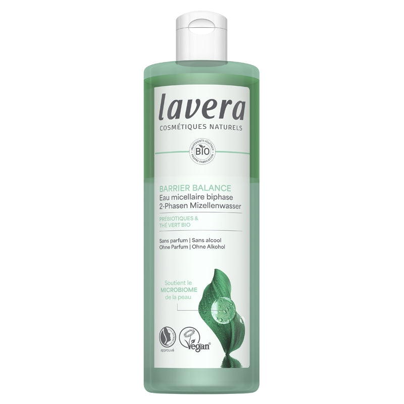 Bio-Zweiphasen-Mizellenwasser mit Präbiotika und Grüntee – 400 ml – Lavera