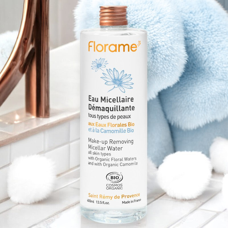 Eau micellaire démaquillante visage & yeux BIO camomille - 400ml - Florame