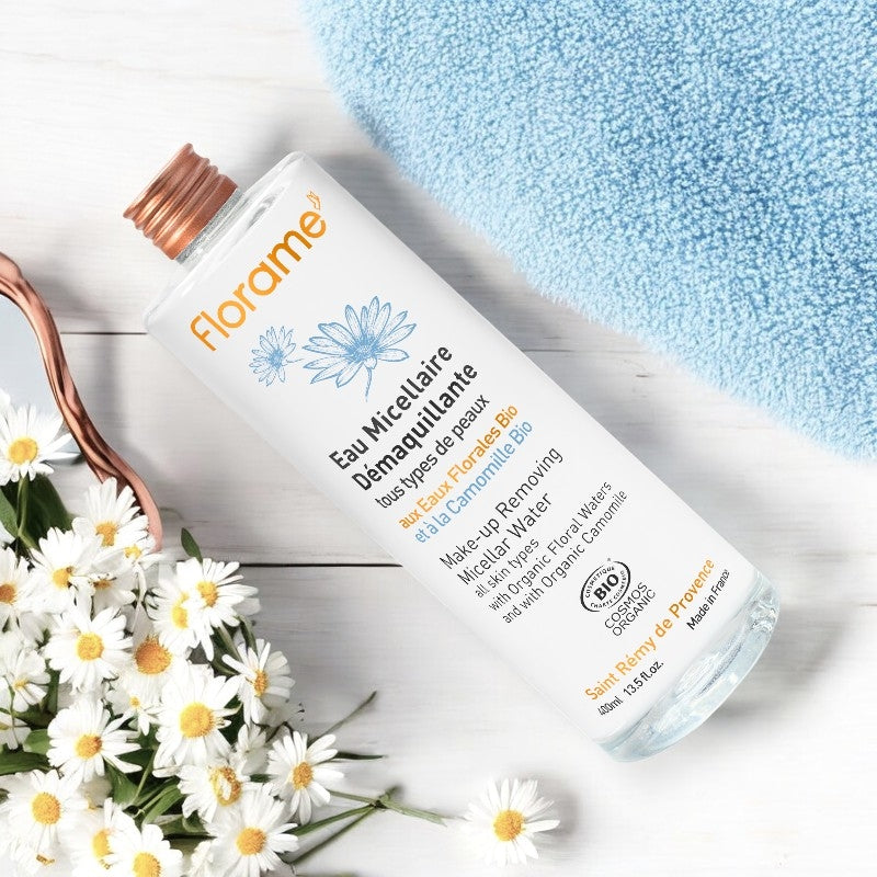Eau micellaire démaquillante visage & yeux BIO camomille - 400ml - Florame