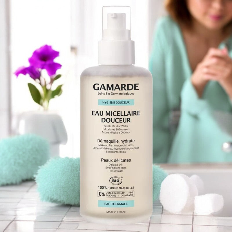 Eau micellaire douceur BIO mauve & eau thermale - 200ml - Gamarde