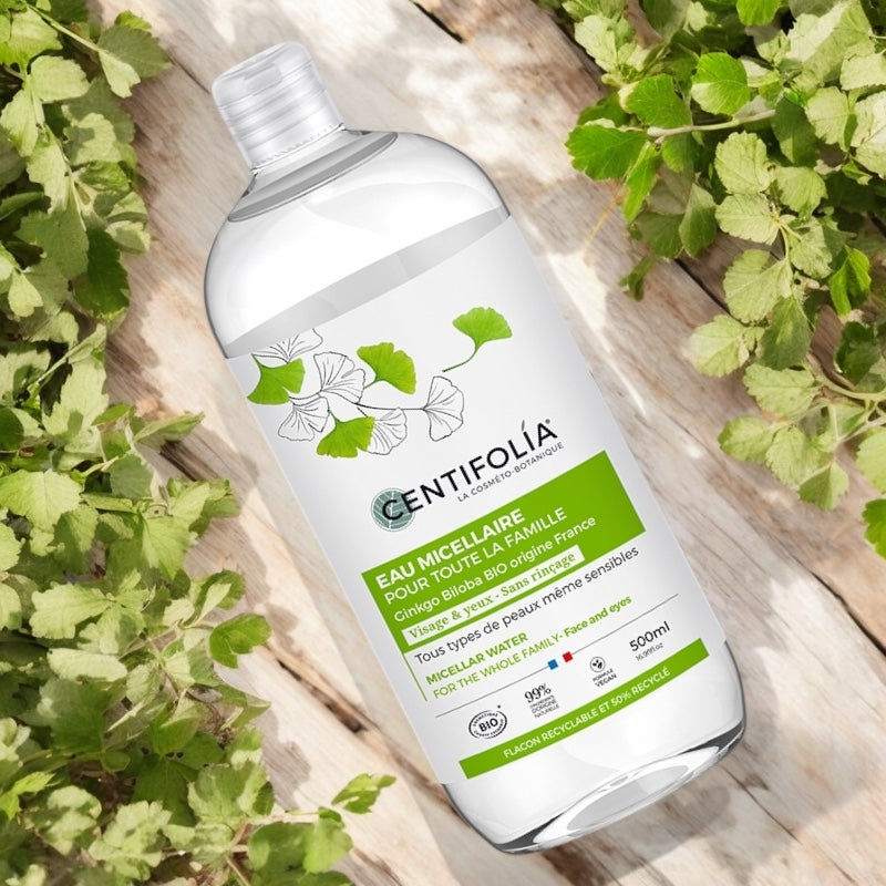 Eau micellaire famille BIO ginkgo biloba - 500ml - Centifolia