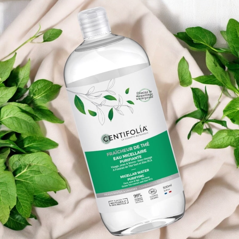 Eau micellaire purifiante BIO thé vert - 500ml - Centifolia