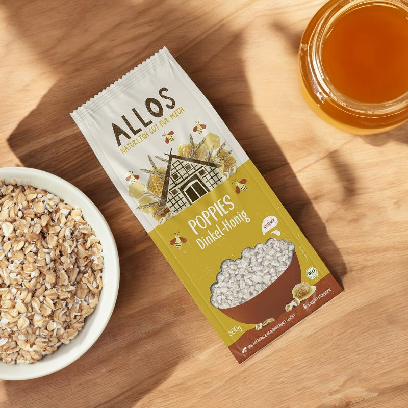 Bio-Puffdinkel &amp; Honig – 300g – Allos