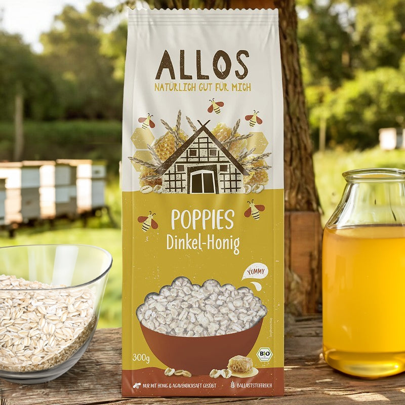 Bio-Puffdinkel &amp; Honig – 300g – Allos