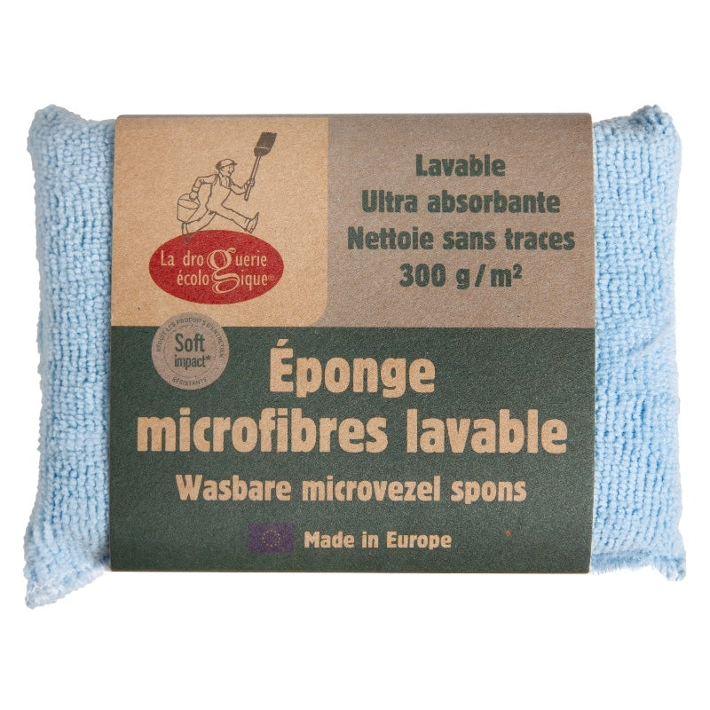 Éponge bleue en microfibres universel - La droguerie écologique