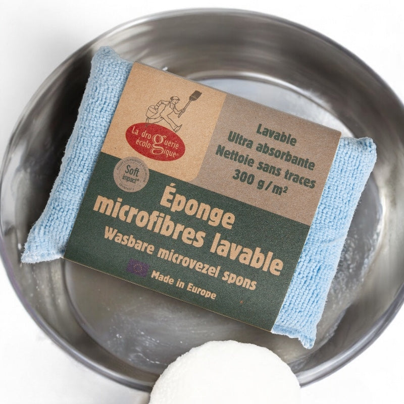 Éponge bleue en microfibres universel - La droguerie écologique
