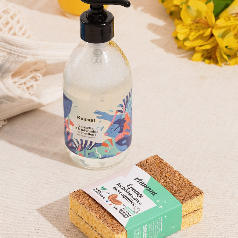 Éponge grattante végétale ECO - 2 pièces - Pimpant