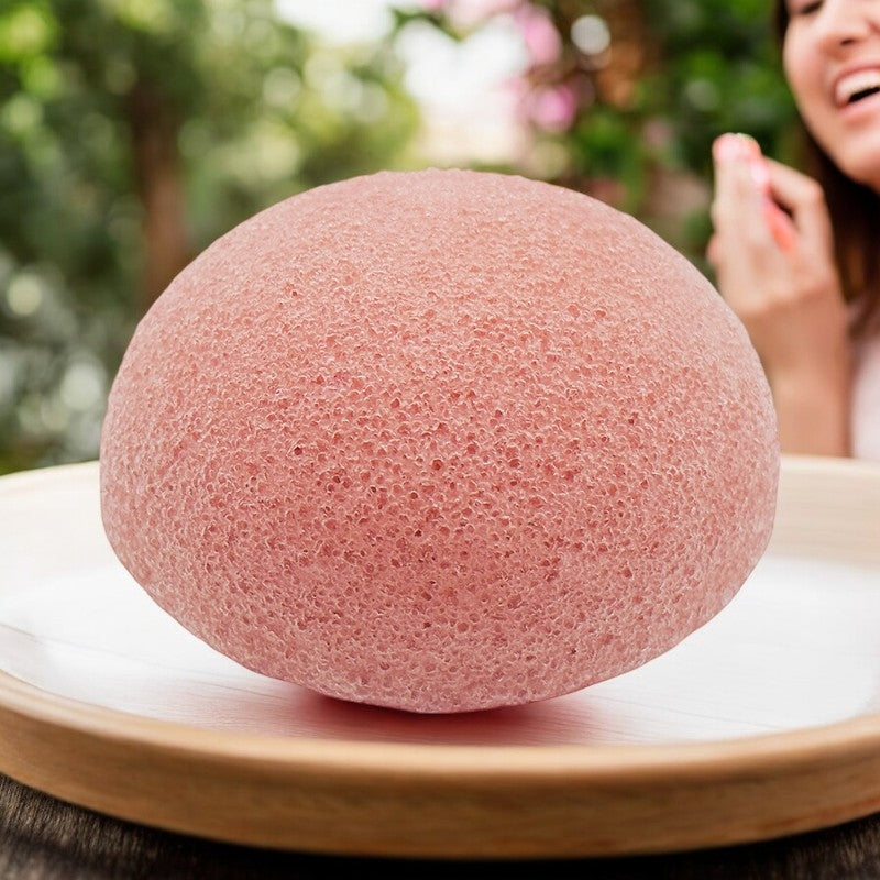Éponge Konjac visage argile rose - Natur'Mel