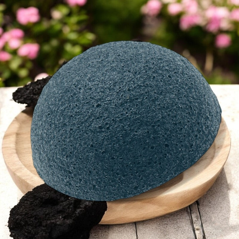 Éponge Konjac visage charbon de bambou - Natur'Mel