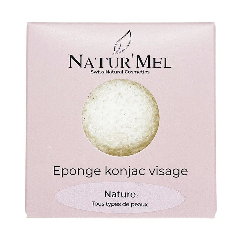 Éponge Konjac visage nature - Natur'Mel