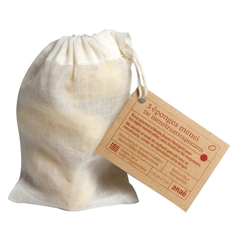 Natürlicher Menstruationsschwamm - 3 Stück - Anaé