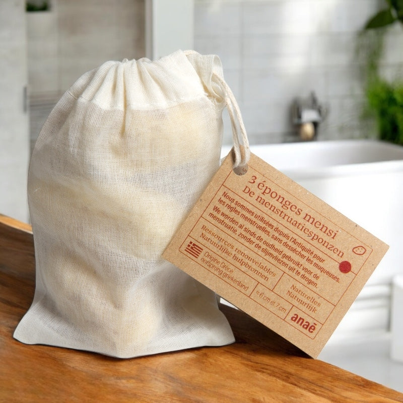 Natürlicher Menstruationsschwamm - 3 Stück - Anaé