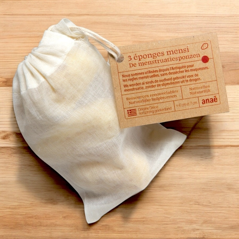 Natürlicher Menstruationsschwamm - 3 Stück - Anaé