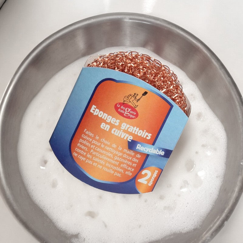 Kupfer-Scheuerschwämme – 2 Stück – Die umweltfreundliche Drogerie