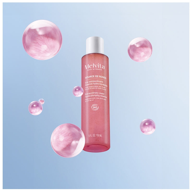 Bio-Hydra-Plumping-Essenz mit Hyaluronsäure und Rose – 150 ml – Melvita