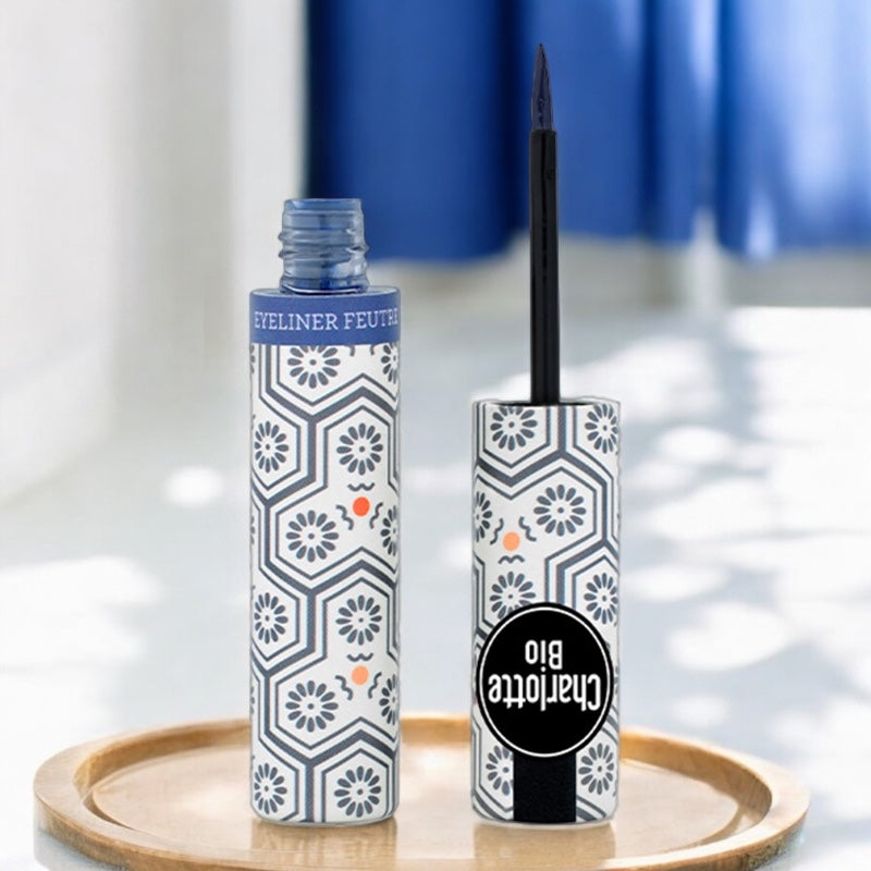 Eyeliner feutre bleu nuit BIO - 3ml - Charlotte Bio