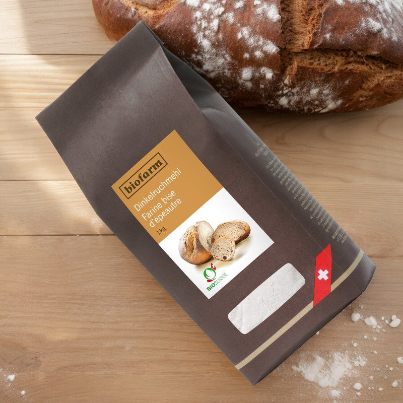 Farine bise d'épeautre suisse BIO - 1kg - Biofarm