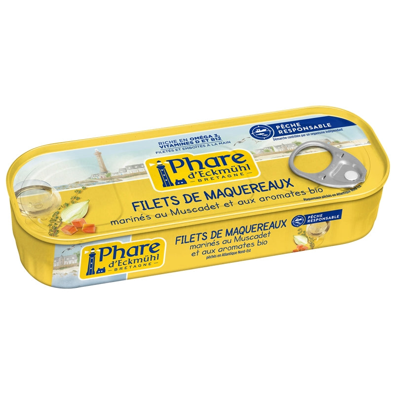 Bio-Makrelenfilets, mariniert in Muscadetwein – 151 g – Phare d'Eckmühl