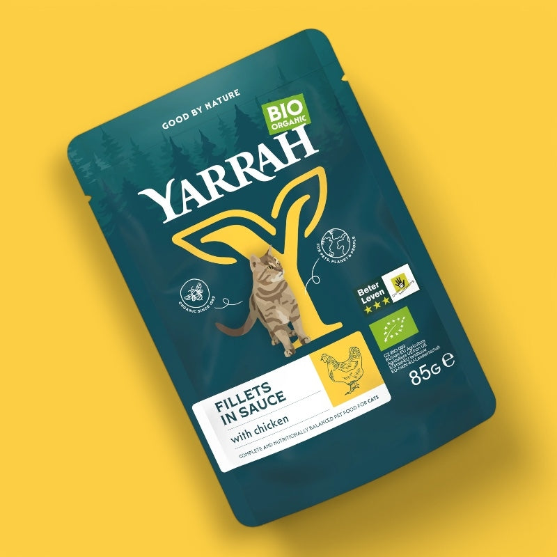 Filets en sauce au poulet pour chat BIO - 85g - Yarrah