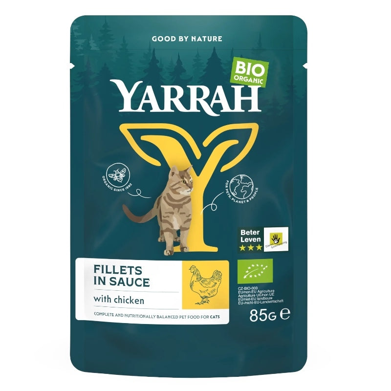 Filets en sauce au poulet pour chat BIO - 85g - Yarrah