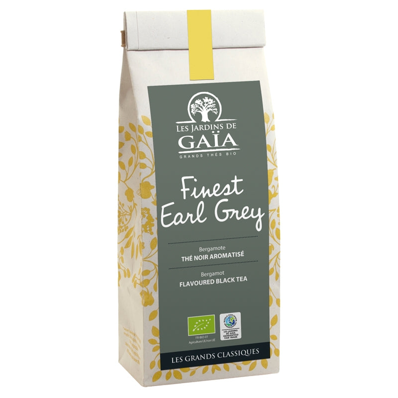 Feinster Earl Grey Bio-Bergamotte-Schwarztee – 100 g – Les Jardins de Gaïa