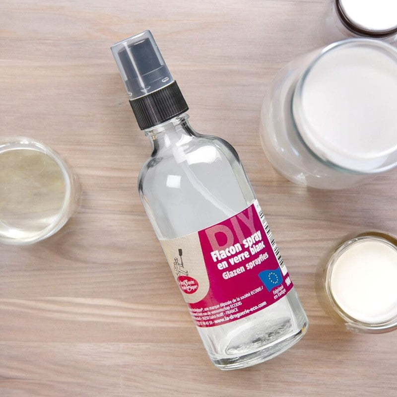 Flacon spray en verre transparent 100 ml la droguerie ecologique 3