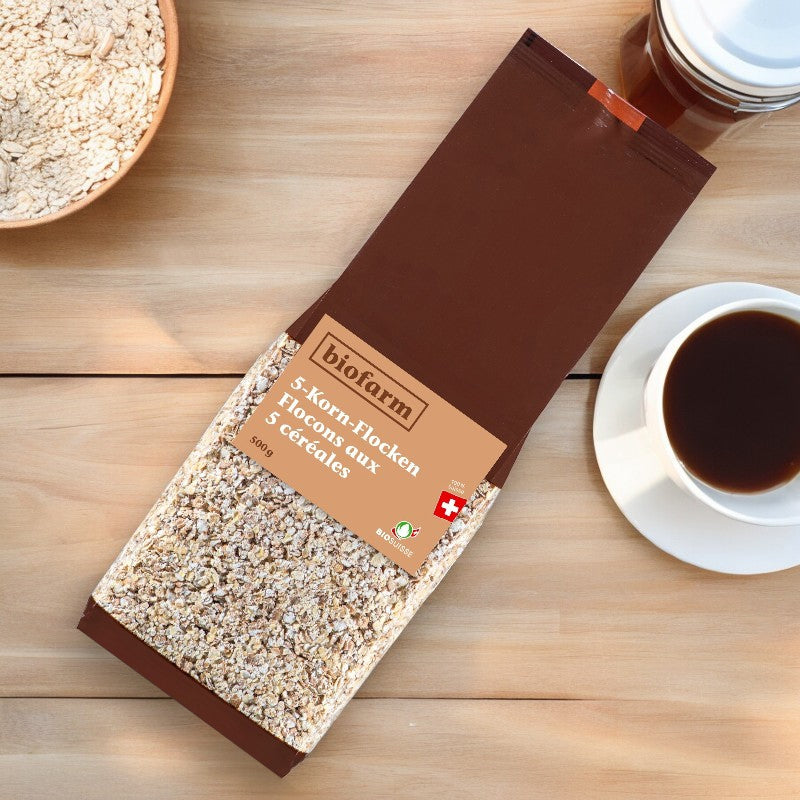 Bio-Schweizer 5-Korn-Flakes – 500 g – Biofarm