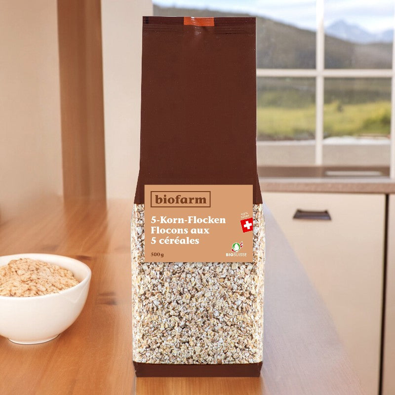 Bio-Schweizer 5-Korn-Flakes – 500 g – Biofarm