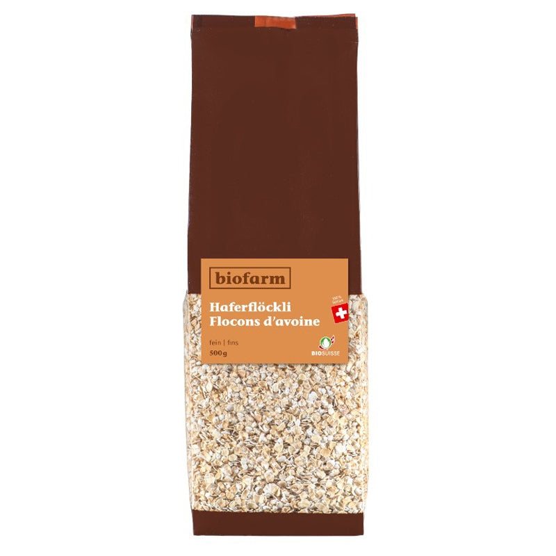 Bio-Schweizer Feinhaferflocken – 500 g – Biofarm