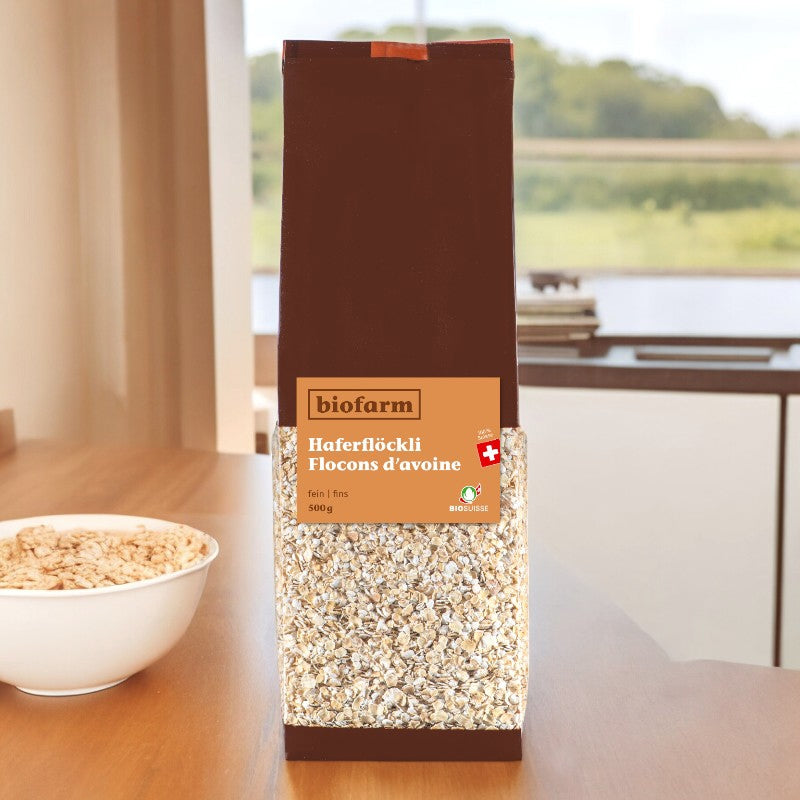 Bio-Schweizer Feinhaferflocken – 500 g – Biofarm