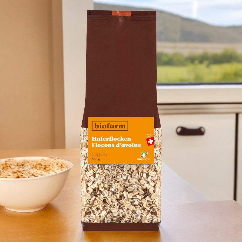 Bio-Haferflocken nach Schweizer Art – 500 g – Biofarm