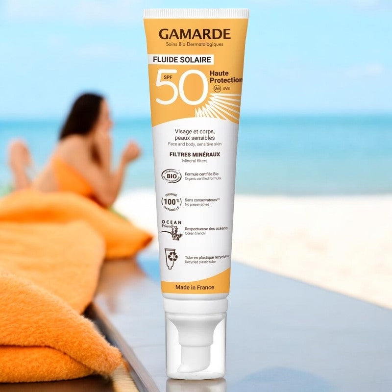 Fluide solaire visage & corps BIO IP 50 argan - 100ml - Gamarde