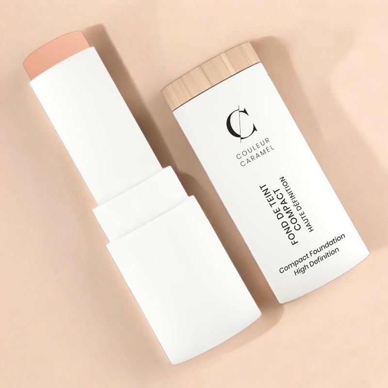 HD Kompakt-Foundation Hellbeige Nr. 12 BIO - 9 g - Karamellfarbe