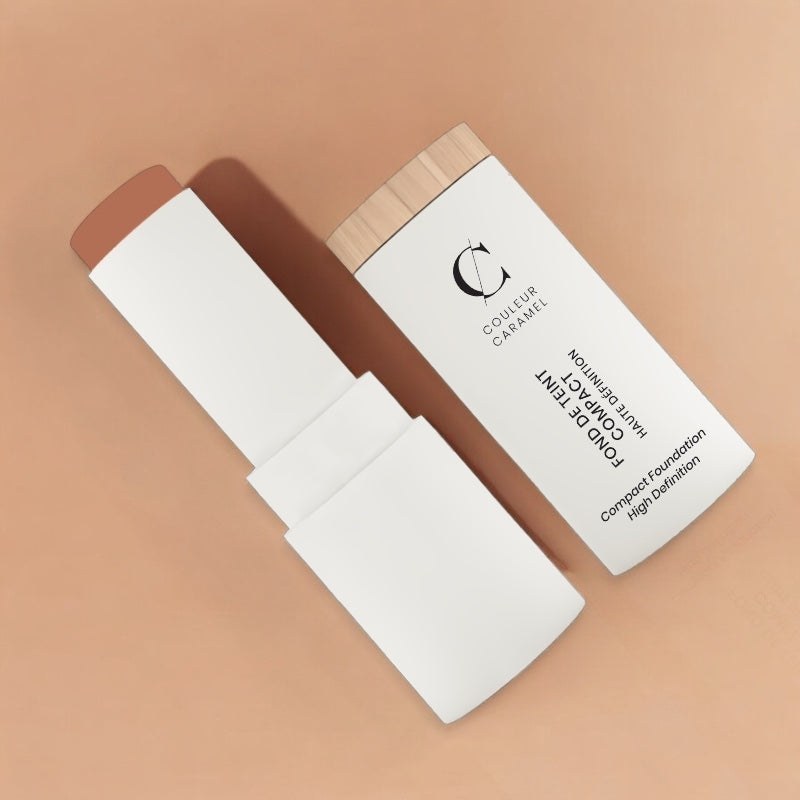 Fond de teint compact HD Beige foncé N°15 BIO - 9g - Couleur Caramel