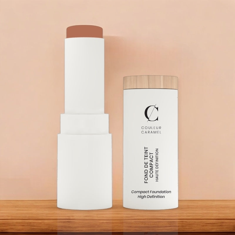 Fond de teint compact HD Beige foncé N°15 BIO - 9g - Couleur Caramel