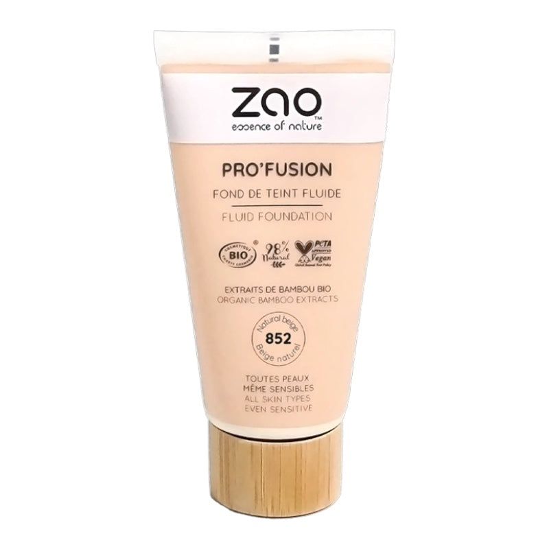 Fond de teint fluide beige naturel n852 bio 30 ml zao