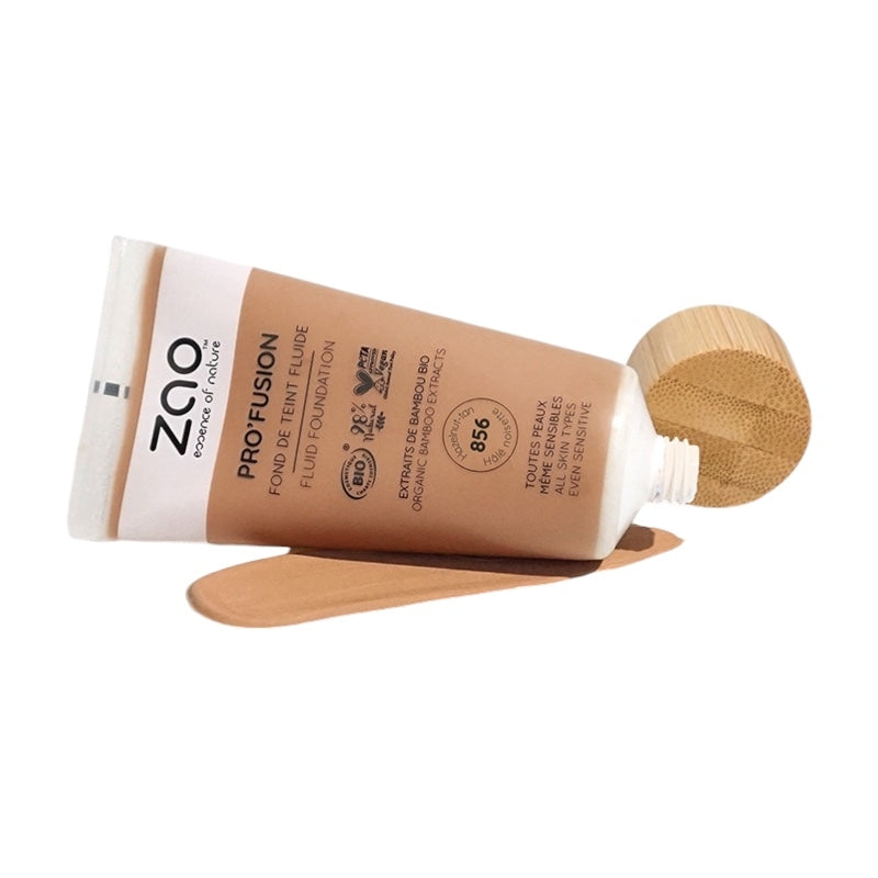 Fond de teint fluide Hâlé noisette N°856 BIO - 30ml - Zao