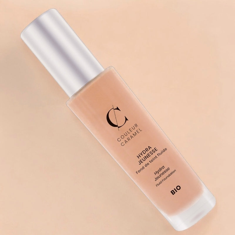 Fond de teint fluide jeunesse beige peau n23 bio 30 ml couleur caramel 3