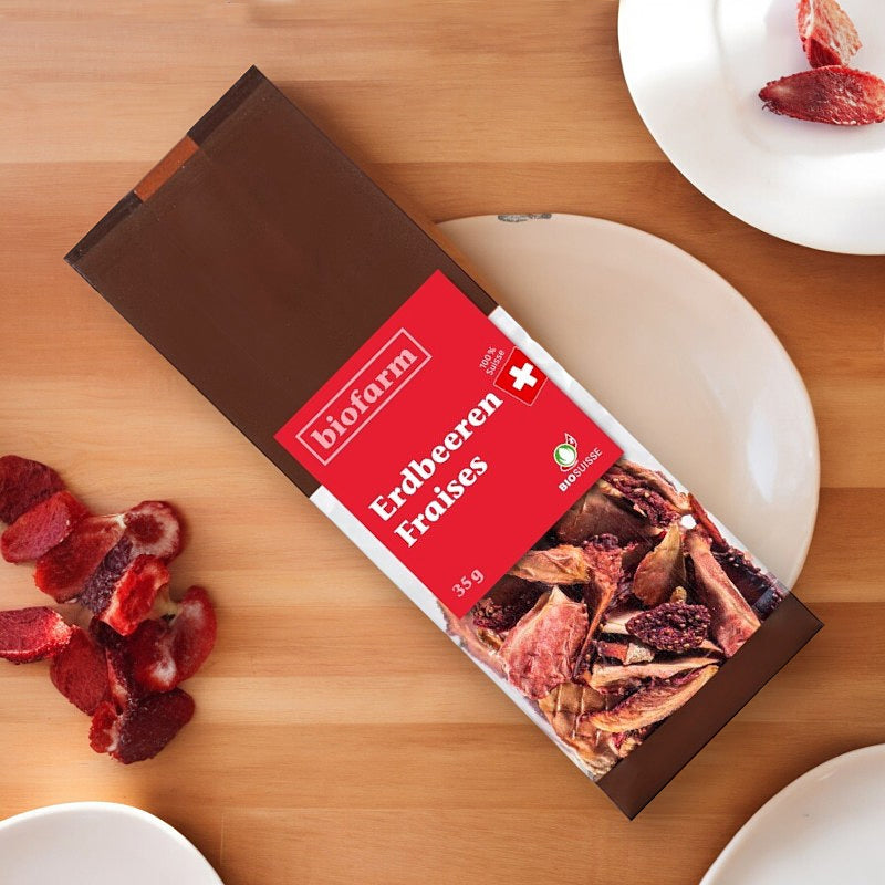 Bio-Erdbeeren aus der Schweiz – 35 g – Biofarm