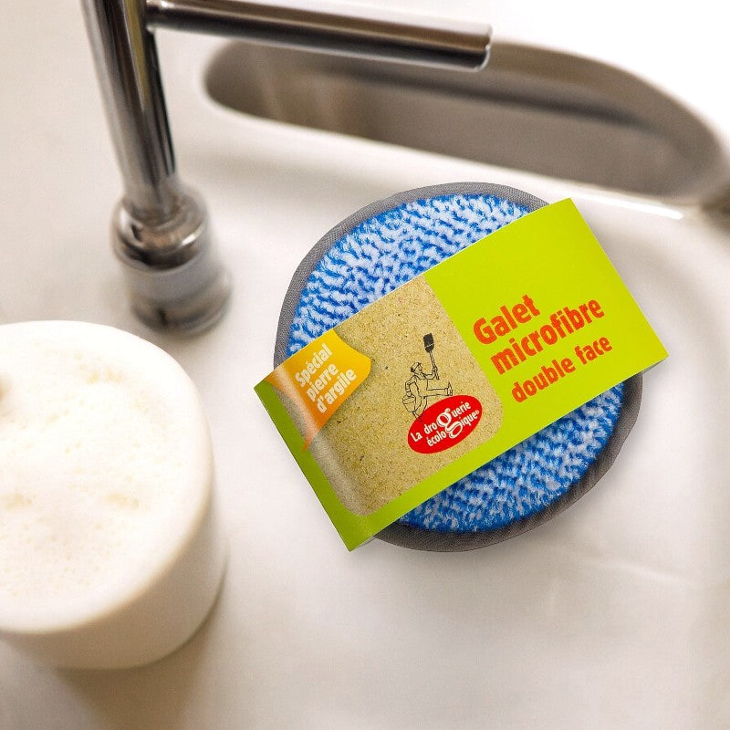 Galet en microfibres double face - La droguerie écologique